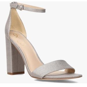 Sam Edelman Yaro Block Heel Open Toe Ankle Strap High Heel Sandal Size 8